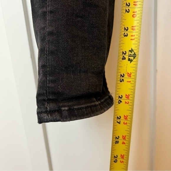 H&M Jeans Women’s Size 28 Black Denim Skinny Ankle High Waist Ripped Belt Loops - Picture 12 of 12